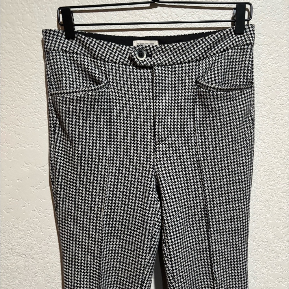 Anthropologie The Essential Slim Kick Pants Houndstooth Womens Size 6 - Picture 3 of 9